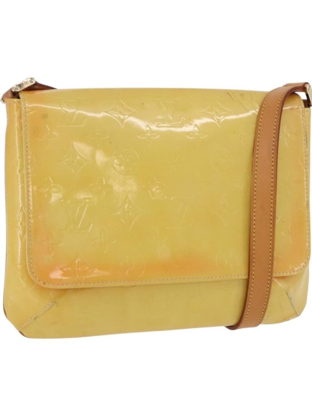 LOUIS VUITTON Monogram Vernis Thompson Street Bag Yellow M91071